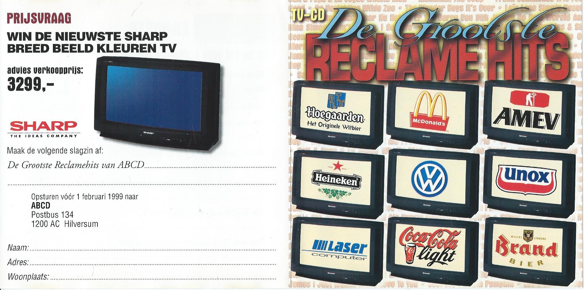 CD – Various – De Grootste Reclame Hits - 1998