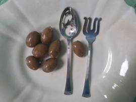 Olijf lepel - Sardine vork