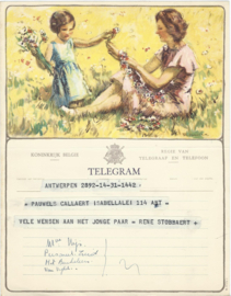 SET van 4 oude belgische telegrammen – 1948