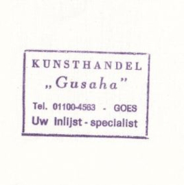 Prent – GOES – STADHUIS – zwart-wit – 1974