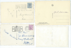 SET van 4 ansichtkaarten – België – 1951