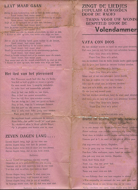 Straatliederen – De Volendammers – 6 stuks - ca. 1930-1950