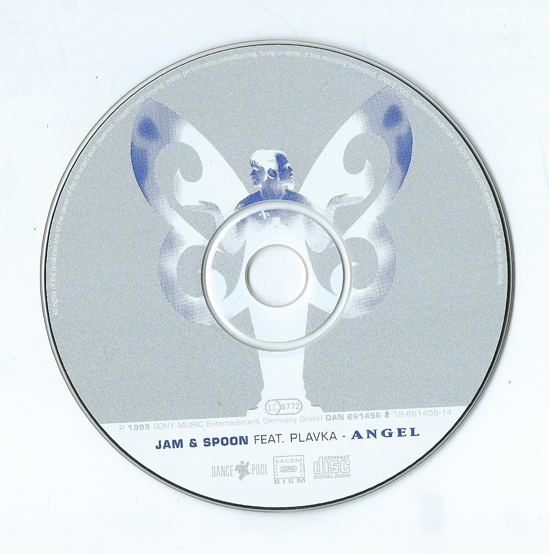 CD – Maxi-Single – Jam & Spoon Feat. PLAVKA – ANGEL (LADADI O-HEYO) - 1995