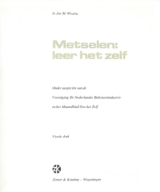 Metselen: leer het zelf – Ir. Jos M. Westra - 1977