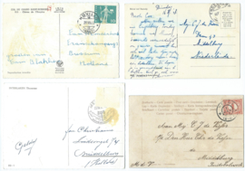 SET van 4 ansichtkaarten – Zwitserland – 1908, 1938, 1962, 1965