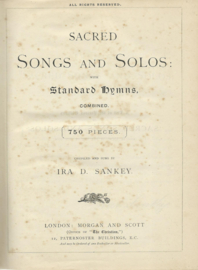 SACRED SONGS AND SOLOS WITH Standard Hymns COMBINED – IRA D. SANKEY - 1892