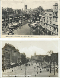 SET van 2 ansichtkaarten - Rotterdam – ca. 1940