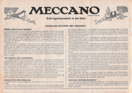 MECCANO - HANDLEIDING VOOR AANVULLINGSUITRUSTING No. 2A – 1956