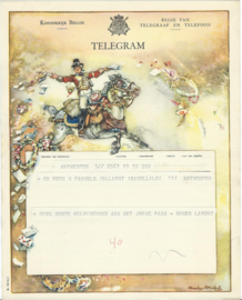 SET van 4 oude belgische telegrammen – 1948