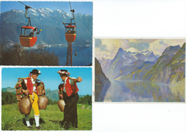 SET van 3 ansichtkaarten – Zwitserland – 1949, 1966, 1967