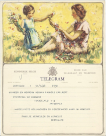 SET van 4 oude belgische telegrammen – 1948