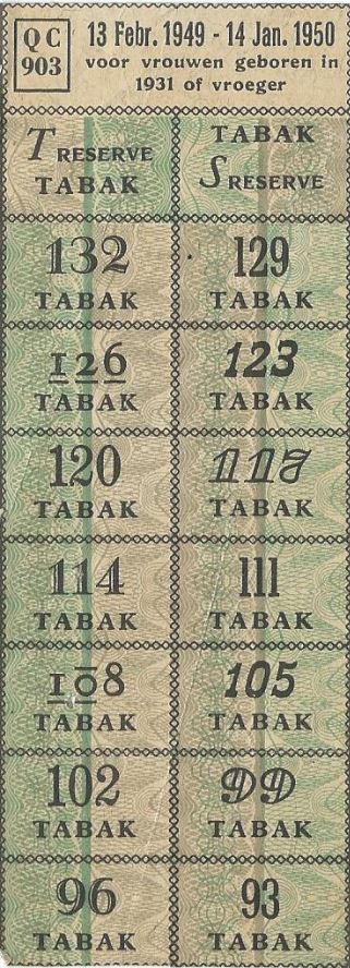 voedselbonnen van na de oorlog – 1949-1950