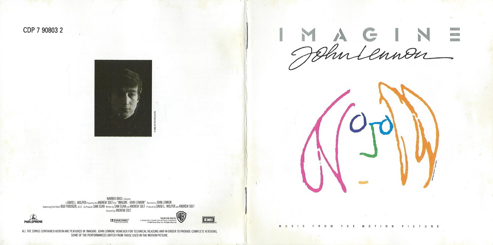 CD – John Lennon – IMAGINE - MUSIC FROM THE MOTION PICTURE – 1988
