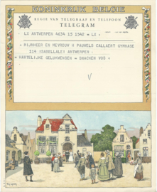 SET van 4 oude belgische telegrammen – 1948