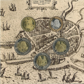 set van 5 de 'Ruyter-munten' – 400 jaar Michiel de Ruyter - 2007