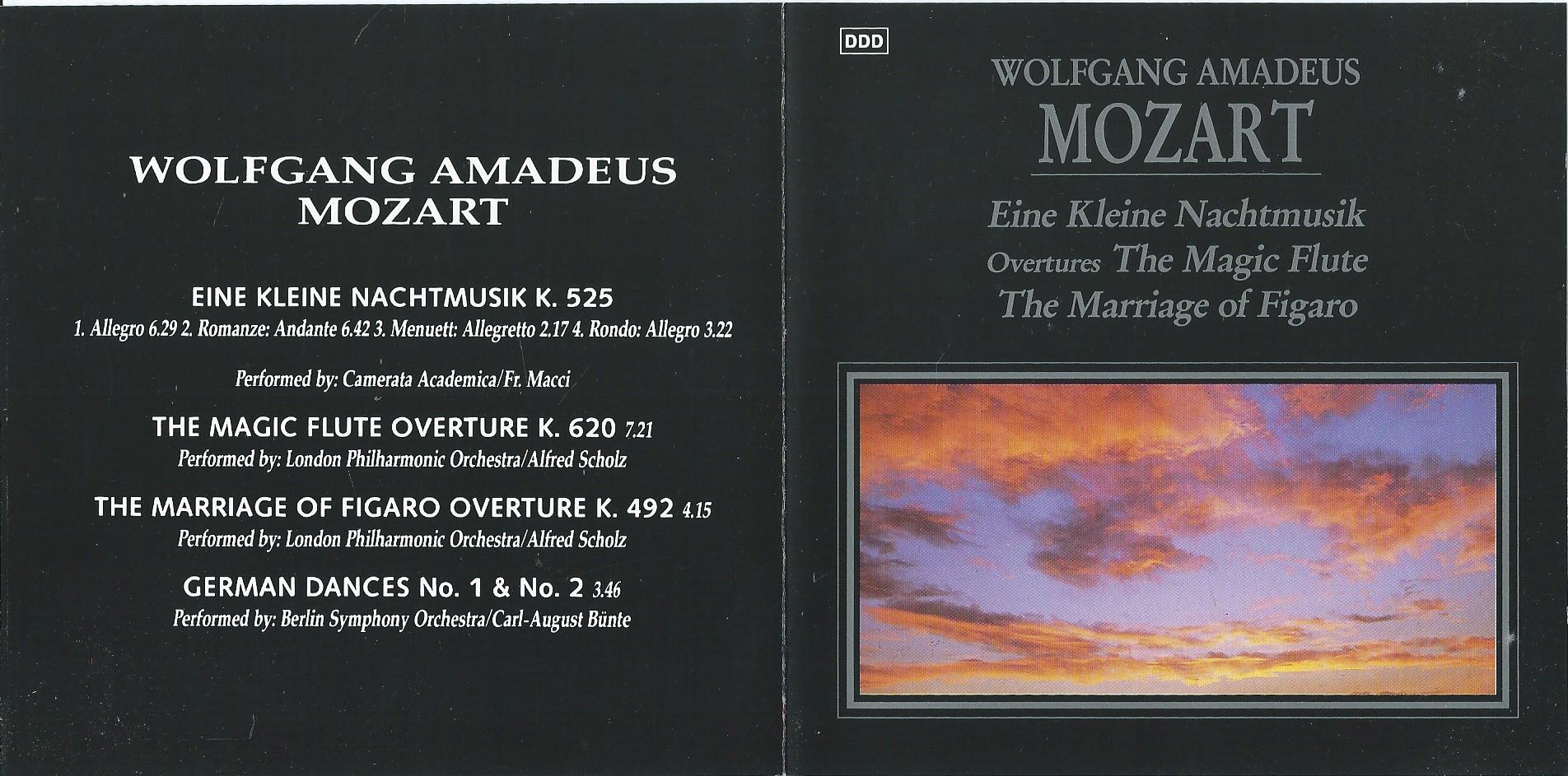 CD – WOLFGANG AMADEUS MOZART - Eine Kleine Nachtmusik, ... - 1991