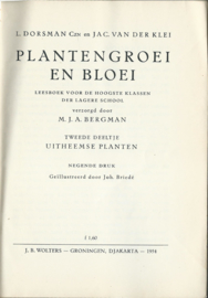 PLANTENGROEI EN BLOEI – L. DORSMAN CZN EN JAC VAN DER KLEI - 1954