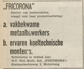 Embleem - Fricorona – metaal - 2 stuks - 1959-1972