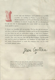 Het MEISJE en het MONSTER ("La Belle et la Bête") - informatieboekje – 1947