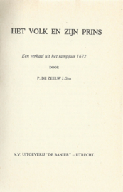 HET VOLK EN ZIJN PRINS - I en II – P. de ZEEUW J. Gzn. - 1971