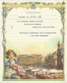 SET van 4 oude belgische telegrammen – 1948
