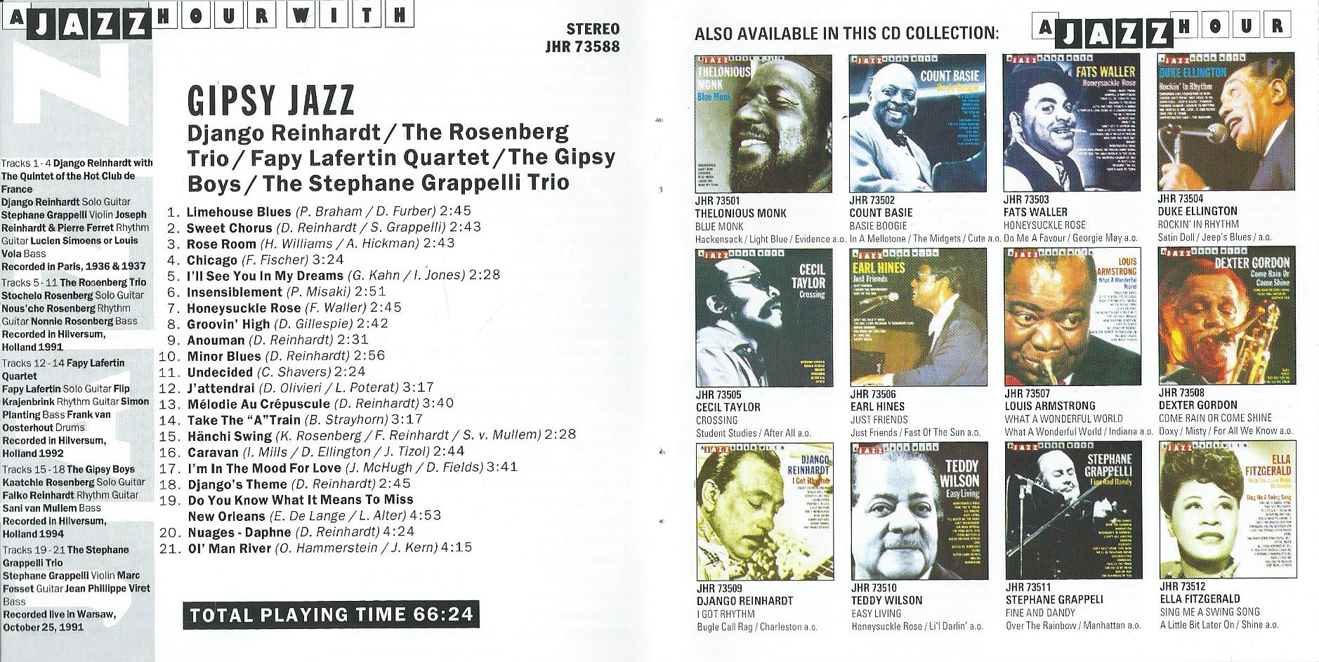 CD – GIPSY JAZZ - Django Reinhardt, The Rosenberg Trio, ... - 1995