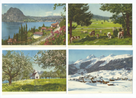 SET van 12 ansichtkaarten – Zwitserland - ‘Serie Switzerland’ - Edition Stehli – ca. 1955