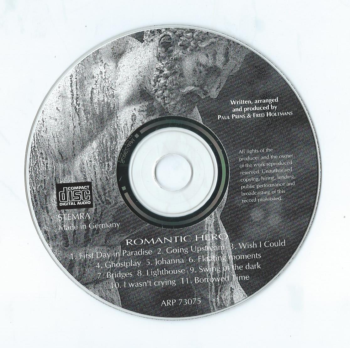 CD – PAUL PRINS, FRED HOLTMANS – ROMANTIC HERO - 1996