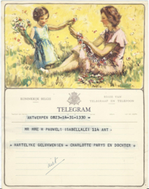 SET van 4 oude belgische telegrammen – 1948