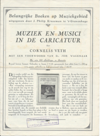 Folder – Belangrijke Boeken op Muziekgebied - ca. 1927