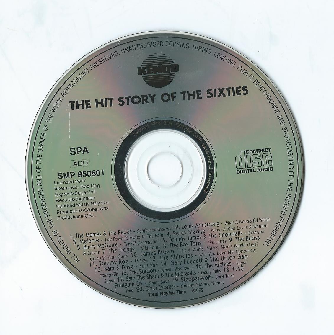 CD – Various – THE HIT STORY OF THE SIXTIES - 1992