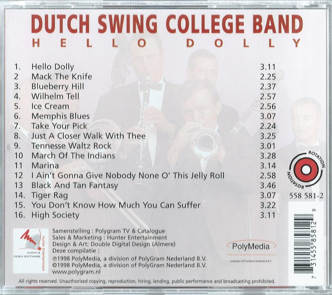 CD – DUTCH SWING COLLEGE BAND – HELLO DOLLY - 1998