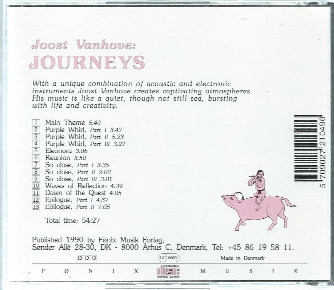 CD – JOOST VANHOVE – JOURNEYS - 1990