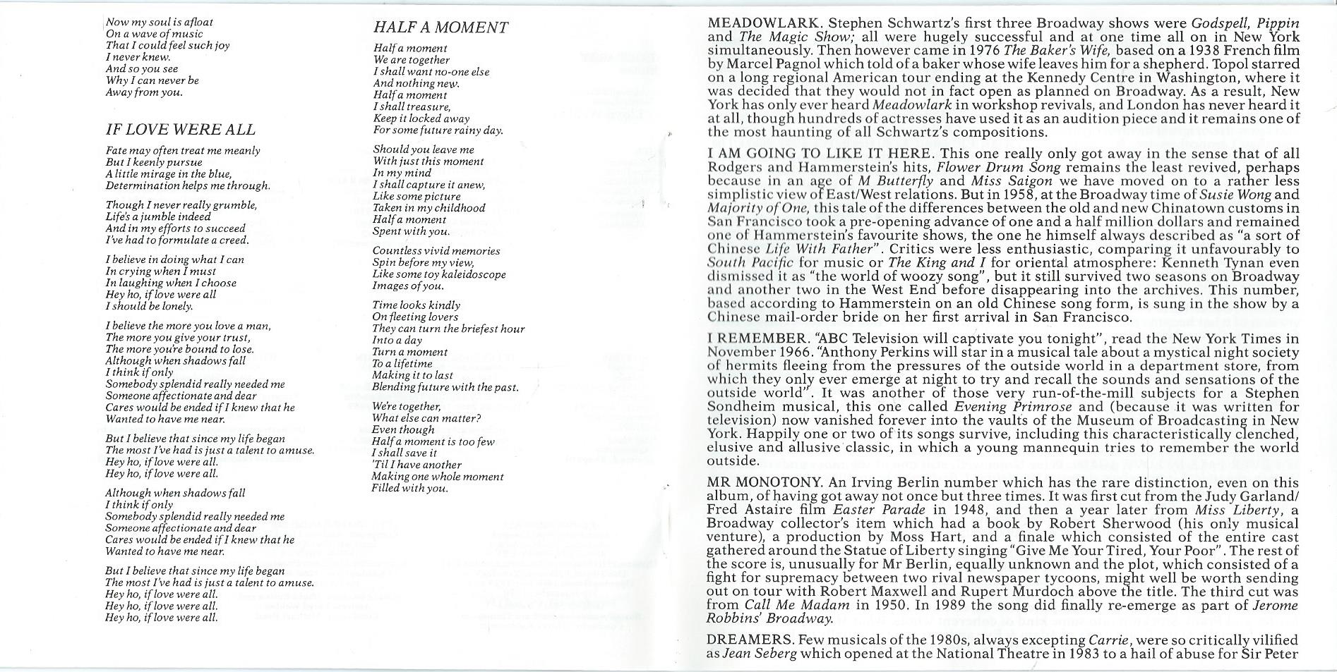 CD – Sarah Brightman – The Songs That Got Away - 1989