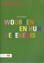 WOORDEN EN HUN BETEKENIS – Ton den Boon - 2001