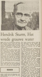 HET WREDE GRAUWE WATER – HENDRIK STURM – 1974