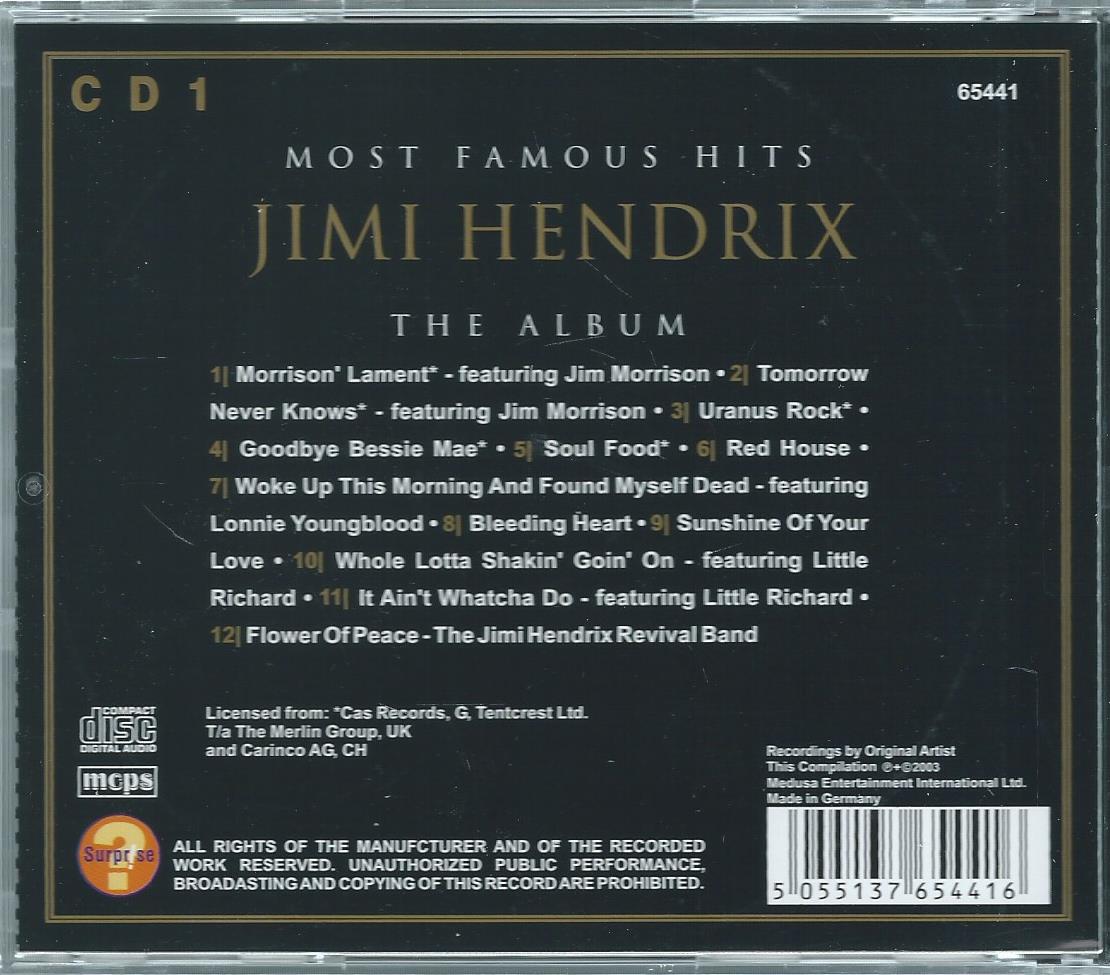 CD – JIMI HENDRIX – THE ALBUM – 2CD – 2003