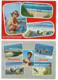 SET van 2 ansichtkaarten – Noordzeestrand