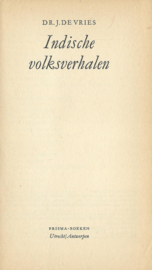 INDISCHE VOLKSVERHALEN – DR. J. DE VRIES - 1964