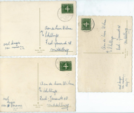 SET van 3 ansichtkaarten - Tom Poes en Heer Bommel - 1961