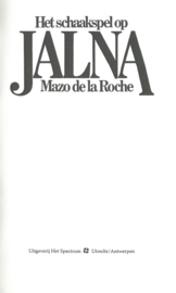 Het schaakspel op JALNA – Mazo de la Roche – 1978