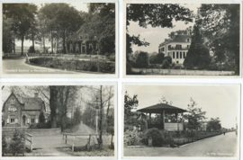 SET van 4 ansichtkaarten – diverse steden: Noordsche Schut, Brummen, Raalte, De Wilp