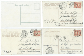 SET van 4 ansichtkaarten – Italië – o.a. 1905-1907
