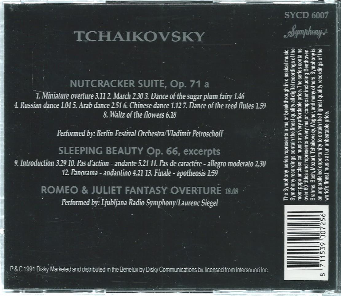 CD – TCHAIKOVSKY – Nutcracker Suite - Sleeping Beauty - Romeo & Juliet - 1991