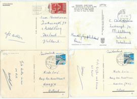 SET van 4 ansichtkaarten – Zwitserland – 1964, 1966, 1975
