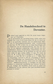 GEDENKBOEK der Middelbare en Hogere Handelsschool te Deventer - 1938