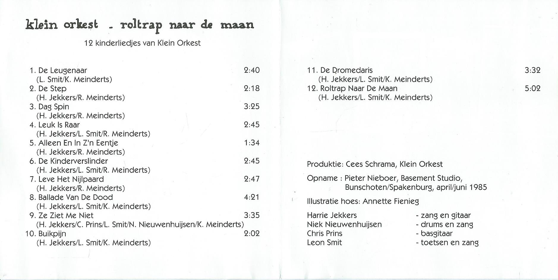 CD – klein orkest – roltrap naar de maan - 1991