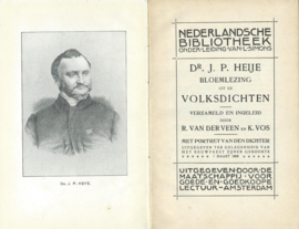 BLOEMLEZING UIT DE VOLKSDICHTEN – DR. J.P. HEIJE - 1909