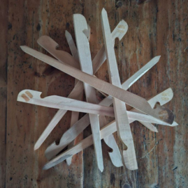 houten tentharingen – 10 stuks – jaren 60
