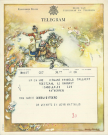 SET van 4 oude belgische telegrammen – 1948